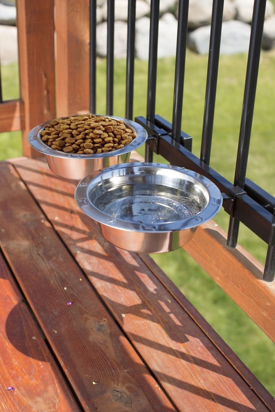 Two Adjustable Height Dog Bowls