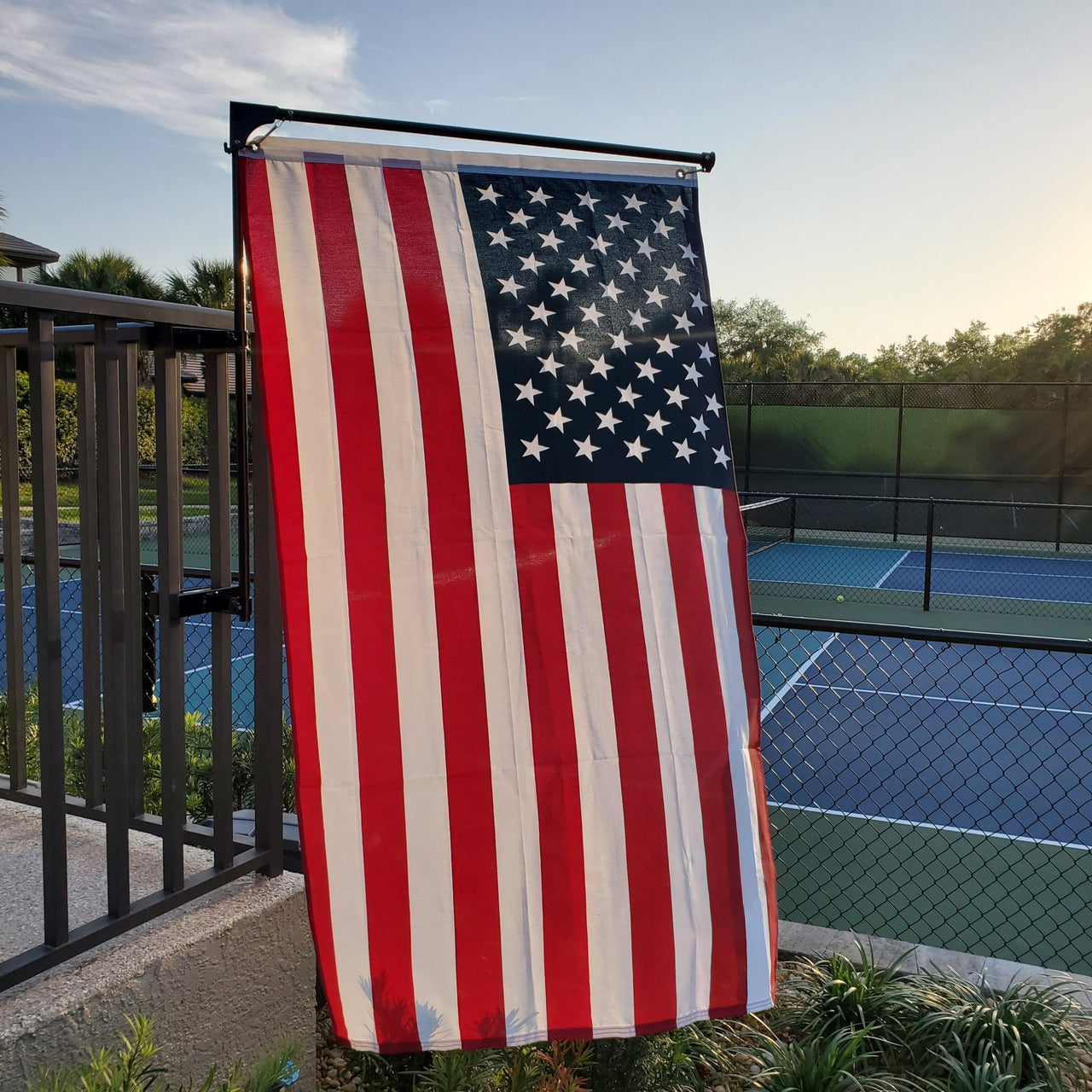 Vinyl Railing Flag. Post Flag Poles are here!!